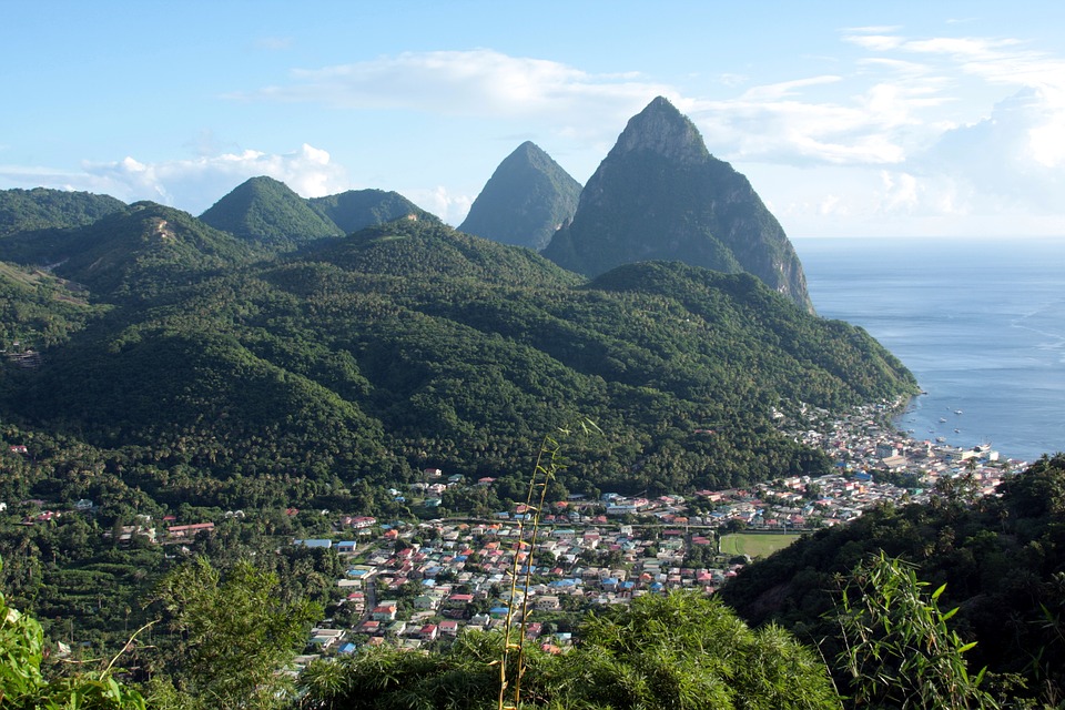 Best Ways To Use Air Canada Aeroplan Points by top US travel blog Points With Q, image: Pitons at Saint Lucia