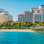 Credit Card Review: Top 5 World of Hyatt Credit Card Benefits featured by top US travel hacker, Points with Q: image of Nassau Bahamas Baha Mar