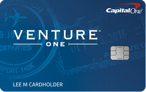 Best Capital One Credit Card Strategy for Travel and Rewards featured by top US travel hacker, Points with Q: image of Capital One VentureOne Rewards Credit Card