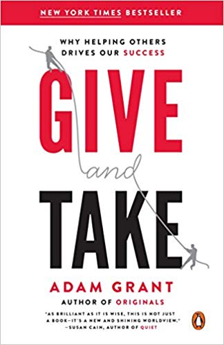 Top 3 books to read while traveling in April featured by top US travel hacker, Points with Q: image of Give and Take by Adam Grant