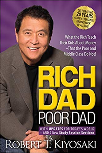 Best Books to Read While Traveling featured by top US travel blog, Points with Q: image of Rich Dad Poor Dad