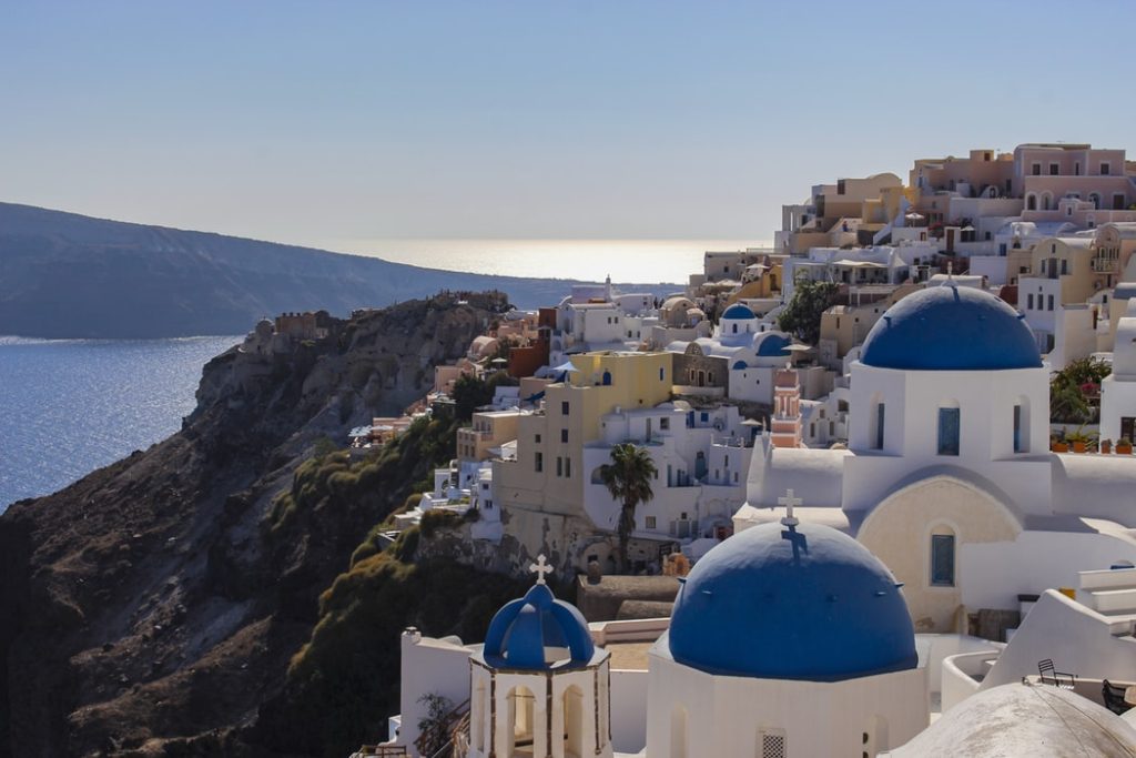 7 Best Ways to Use Chase Ultimate Rewards to Travel to Europe featured by top US travel hacker, Points with Q: image of Santorini Greece