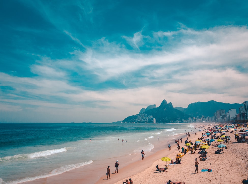 Best Ways to Fly to Southern South America featured by top US travel hacker, Points with Q: Image of Rio de Janeiro Brazil Beach