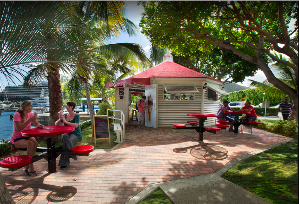 Top 10 Best Things to Do in St Thomas USVI featured by top US travel blog, Points with Q: image of Scoops & Brew