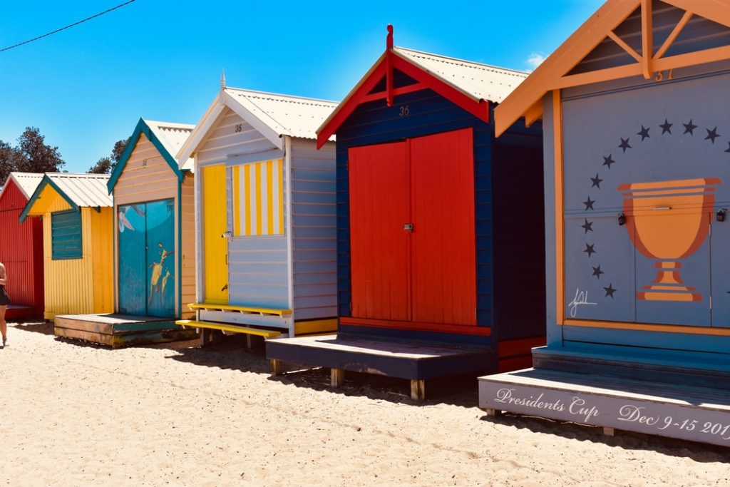 Frequent Flyer Fridays, featured by top US travel blog, Points with Q: image of Brighton Bathing Boxes