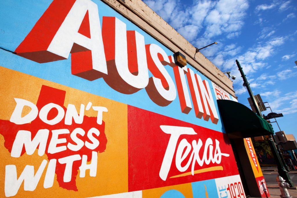 Best Places to Visit in the Fall by top US travel blog Points With Q, Image: Westin Austin Marriott Sixth Street Mural