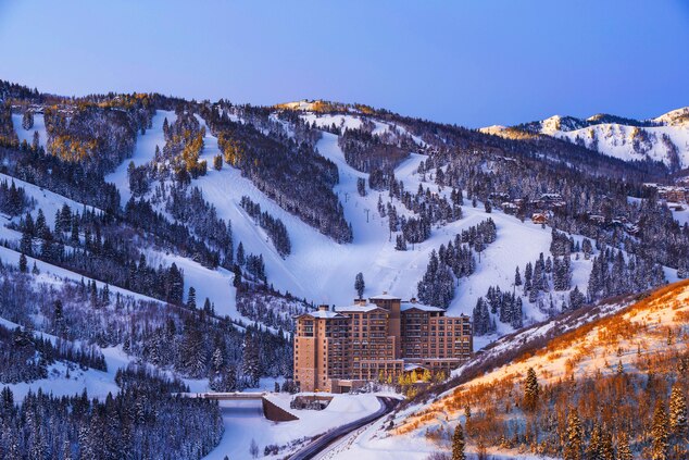 Best Winter Vacations in the US featured by top US travel blog, Points with Q, image: St Regis Deer Valley Mountain View