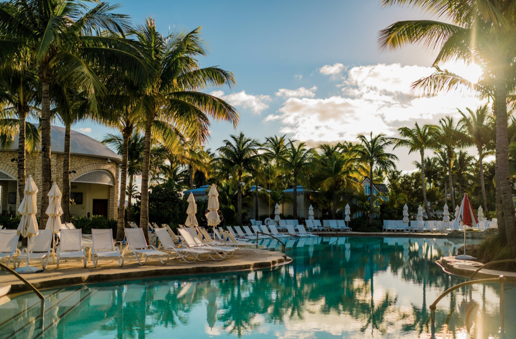 Grand Hyatt Baha Mar review featured by top US travel hacker, Points with Q: image of Grand Hyatt Baha Mar Morning Pool View