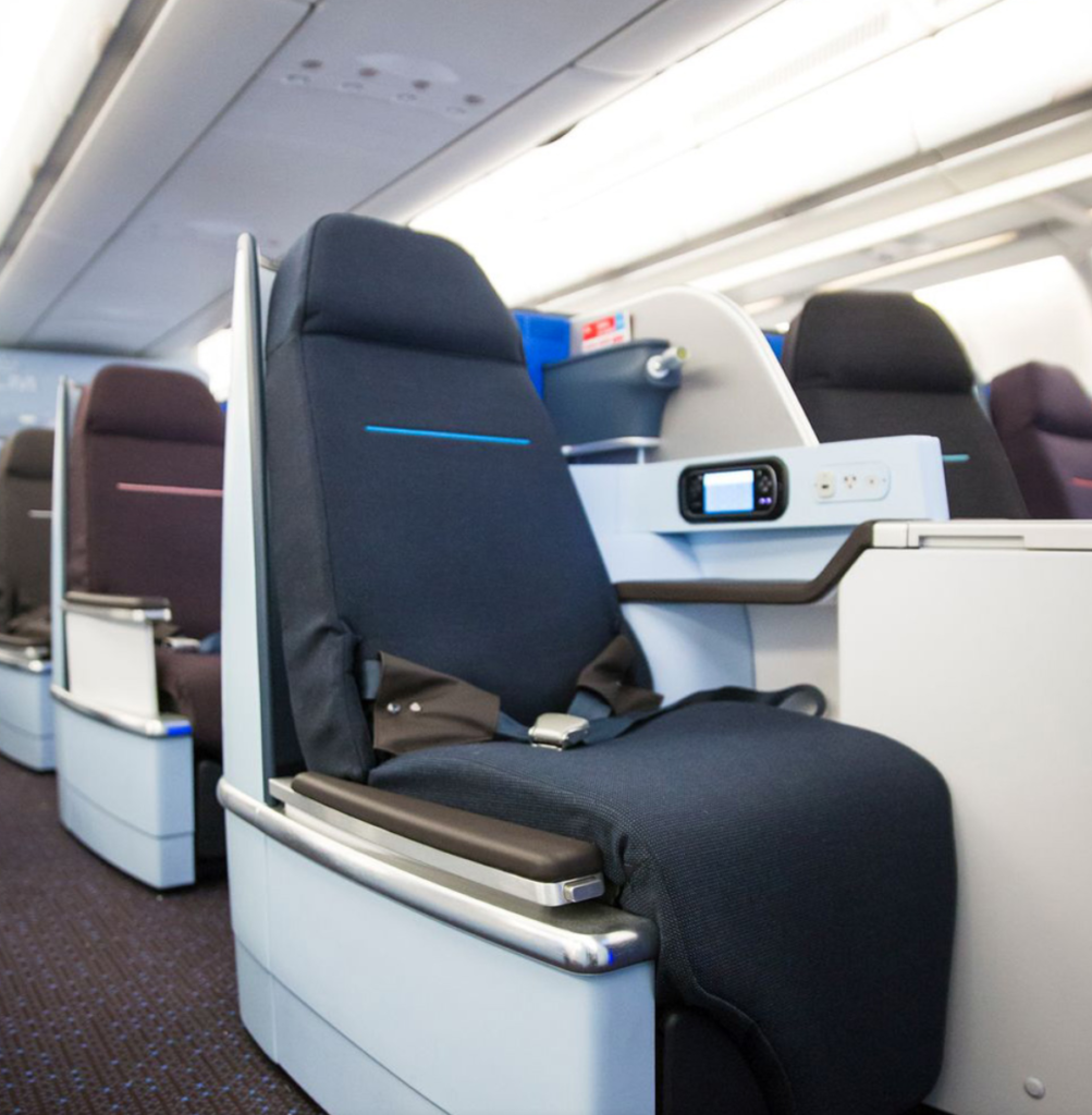 5 Best Ways to Use Flying Blue Miles featured by top US travel blog Points With Q, image: KLM 787 Business Class Seat