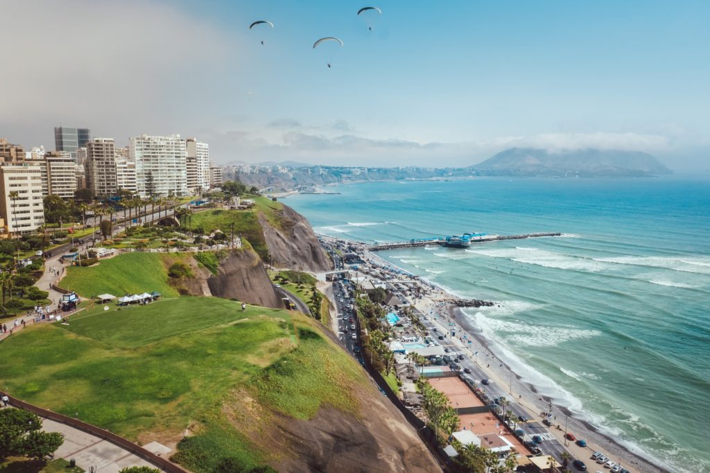 Recent Favorites featured by top US travel hacker, Points with Q: Image of Lima Peru Ocean View