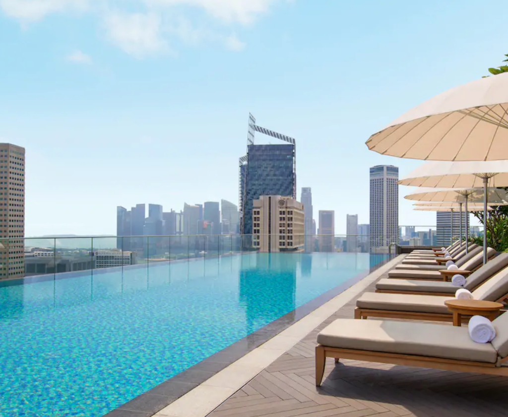 Best Singapore Hotels featured by top US travel hacker, Points with Q: image of Andaz Singapore Pool