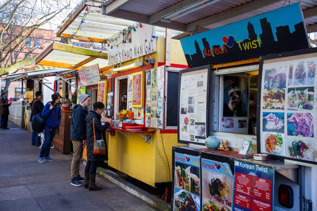 Things to See in Portland featured by top US travel hacker, Points with Q: image of Portland Oregon Attraction Carts