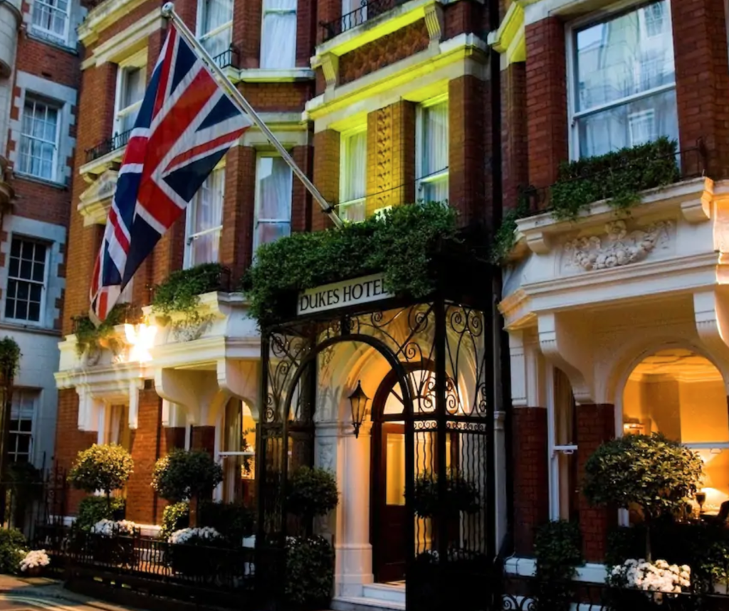5 Best Ways to Use British Airways Avios by top US travel blog Points With Q, Image: Dukes London Hyatt Hotel Entrance
