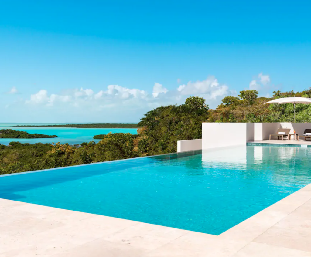 Turks and Caicos Travel Guide featured by top US travel hacker, Points with Q: image of Hyatt Sailrock Resort Great House Infinity Pool