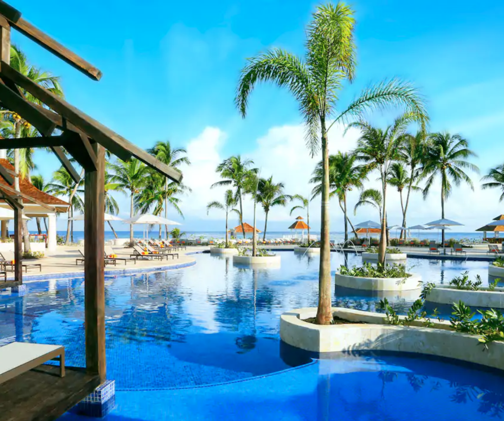 Jamaica Travel: A Jamaica Vacation in 48 Hours featured by top US travel blog Points With Q, image: Hyatt Ziva Rose Hall Activities Pool Jamaica