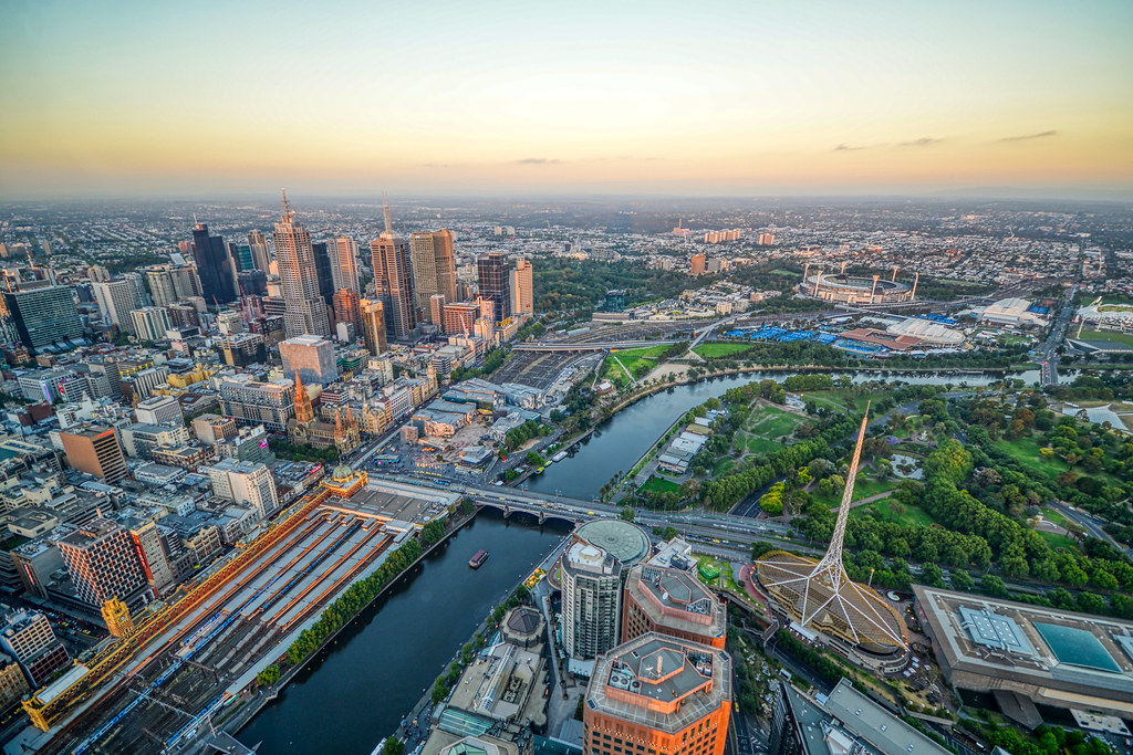 Melbourne Australia Central Business District Yarra River