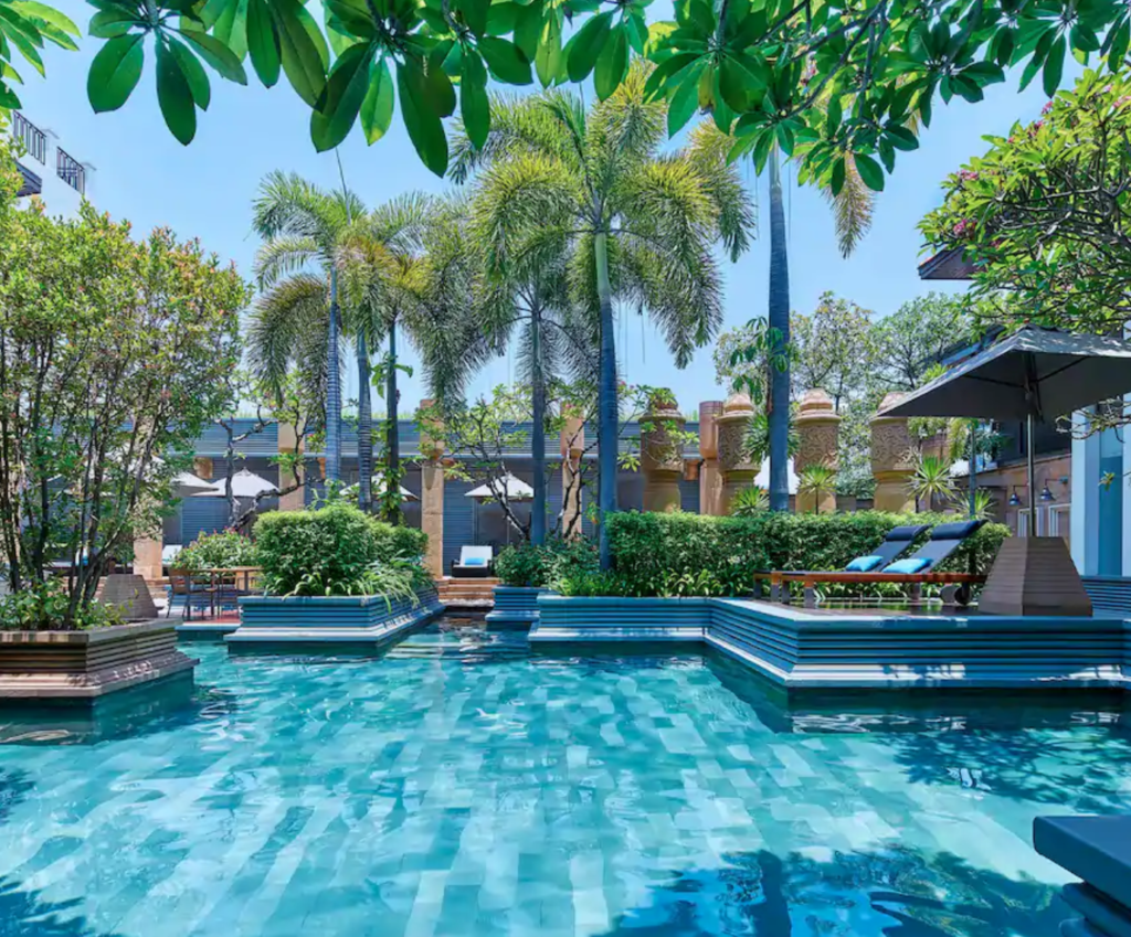 Best Siem Reap Hotels featured by top US travel hacker, Points with Q: image of Park Hyatt Siem Reap Freeform Pool