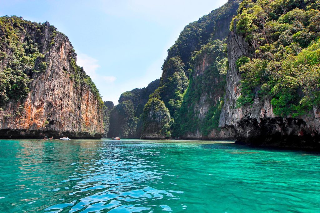 Phuket Travel Guide featured by top US travel hacker, Points with Q: image of Phi Phi Island Phuket Cove