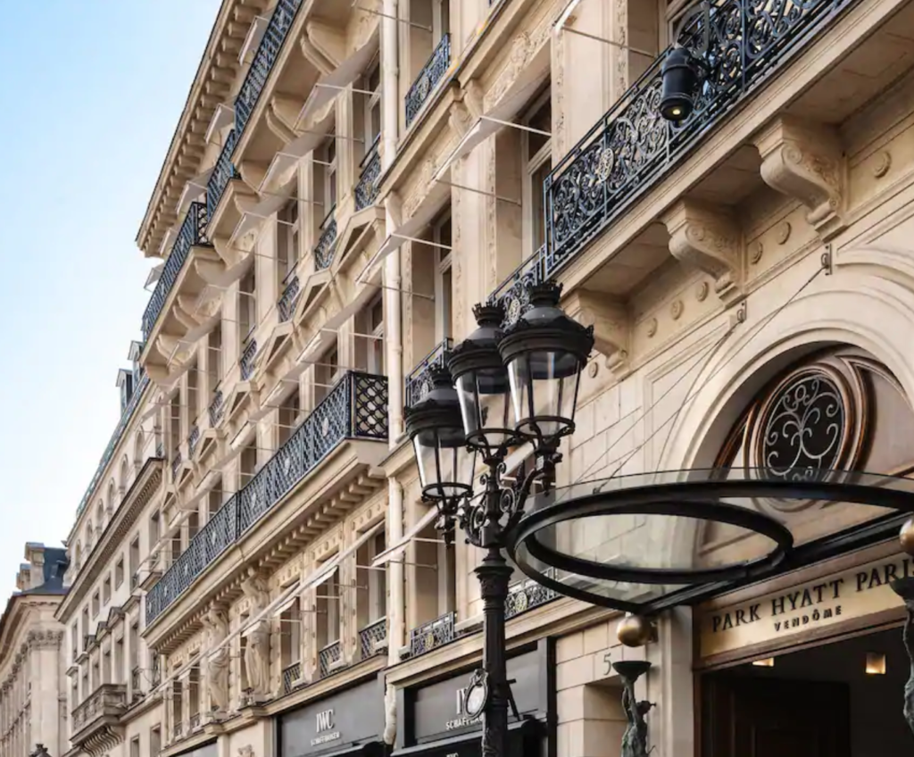 Park Hyatt Paris Vendome Facade Rue de la Paix