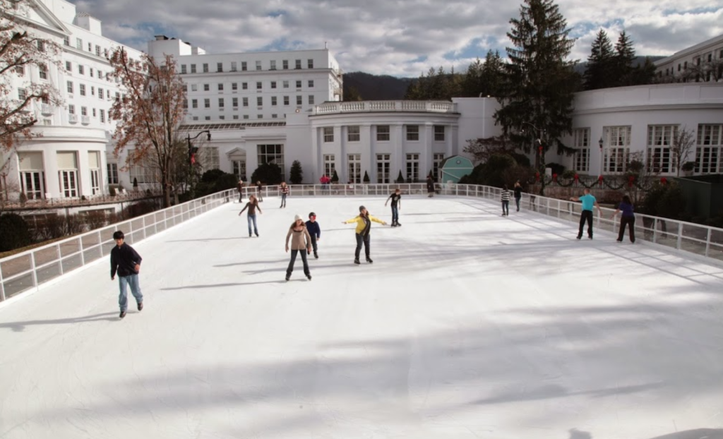 The Greenbrier Hotel Review: A West Virginia Vacation by top US travel blog Points With Q, image: The Greenbrier Ice Skating