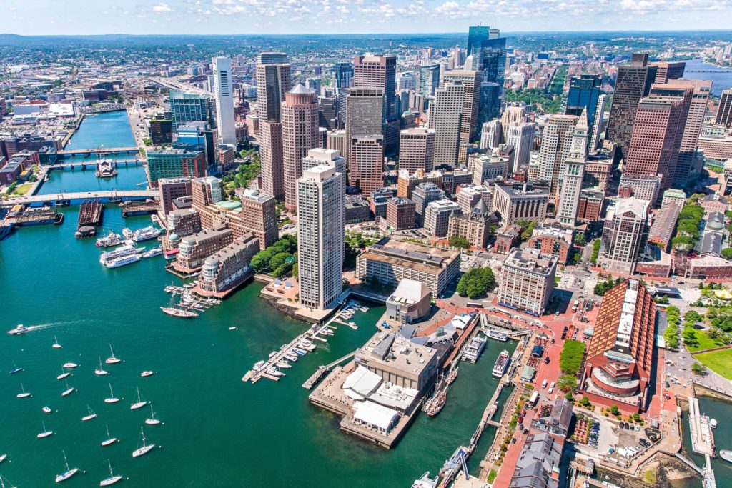 Boston Travel: Places to Visit Boston in 48 Hours featured by top US travel blog Points With Q, image: Boston Marriott Long Warf Boston Harbor - Aerial View