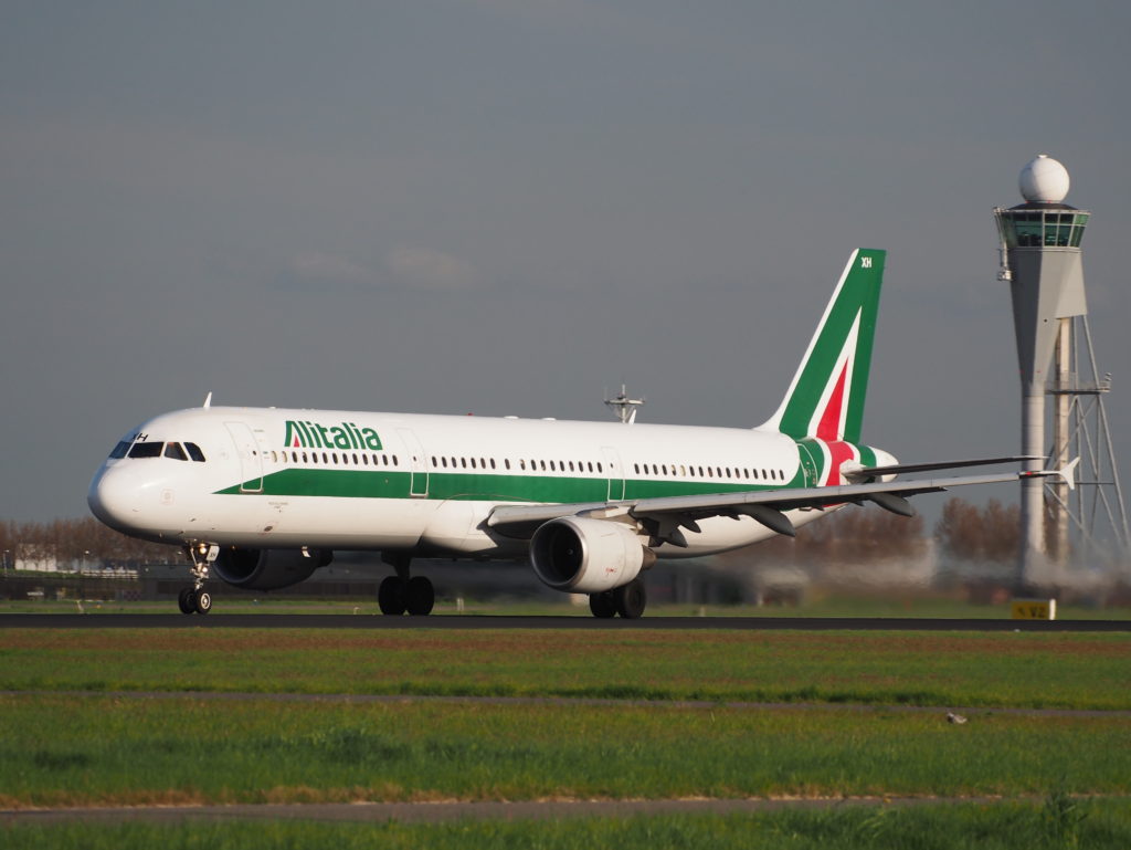 The Ultimate 48-Hour Bologna Italy Travel Guide featured by top US travel blog Points With Q, image: Alitalia A321-112 Takeoff Amsterdam Airport