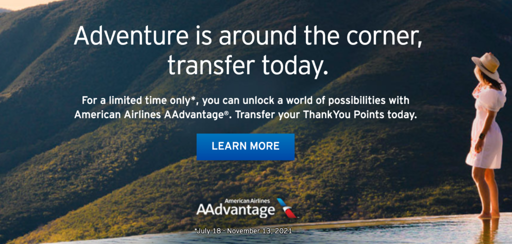 Citi ThankYou Adds American Airlines AAdvantage as Transfer Partner featured by top US travel blog, Points With Q, image: Citi ThankYou American Airlines Transfer Page