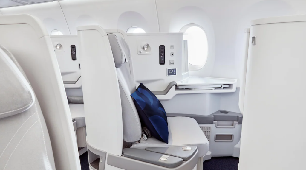 Finnair Business Class Cabin Seat Empty