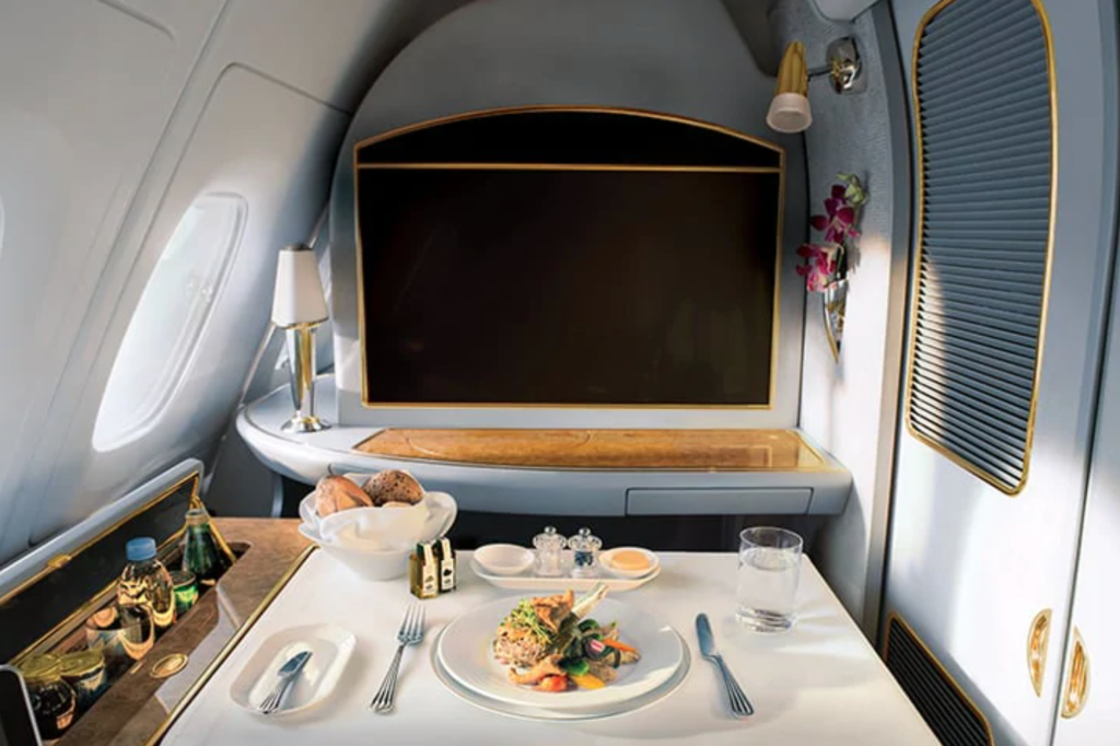 Emirates A380 First Class Dining Private Suite