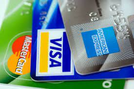 Three Credit Cards Visa, Mastercard, Amex