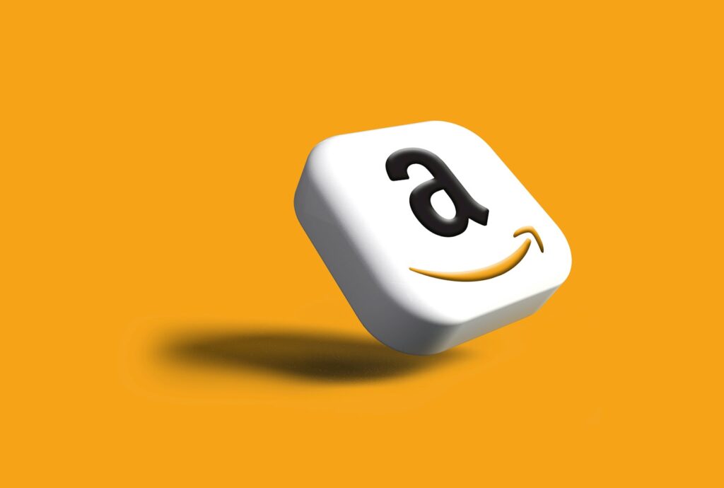 Swing for the Fences a close up of a dice with an amazon logo on it